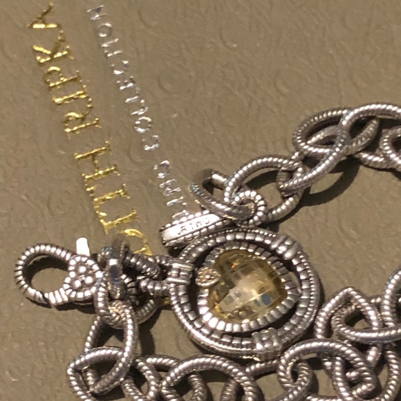 JUDITH RIPKA JRTWO 18KT & SS YELLOW HEART BRACELET - Picture 10 of 10